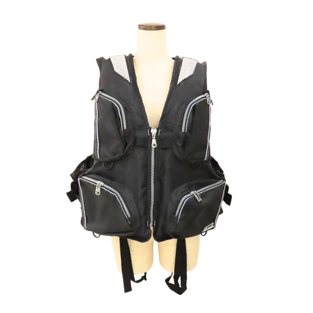 【中古】 タカミヤ H.B コンセプト ライフジャケット フローティングベスト ブラック シルバー Fサイズ 男女兼用 ユニセックス 釣り アウトドア スポーツ フィッシングベスト A2600271 【無料ギフトラッピング承ります】