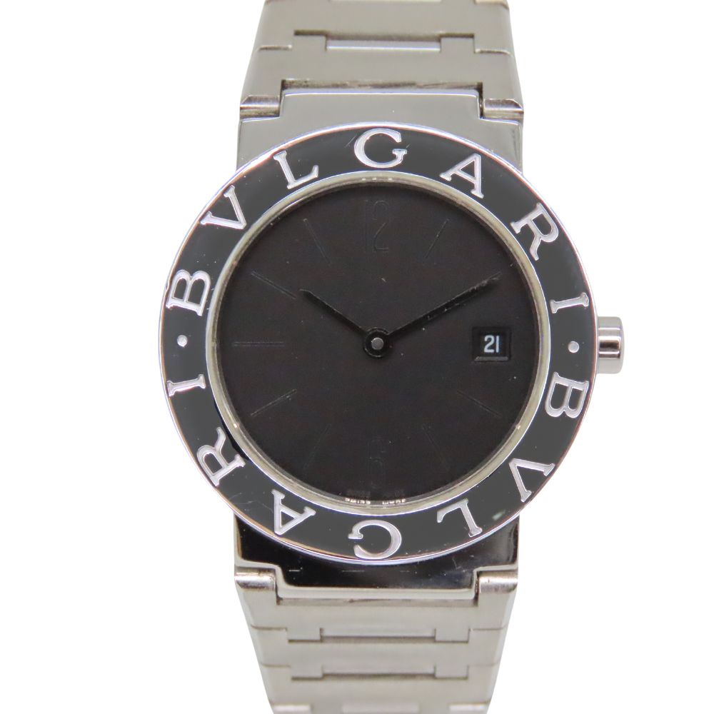 【中古】 〈新品仕上げ〉 BVLGARI ブルガリ BB26SS ブルガリブルガリ レディース腕時計 ブラック文字盤 デイト クォーツ 26mm ステンレス 上品 シンプル A2503838 【無料ギフトラッピング承ります】
