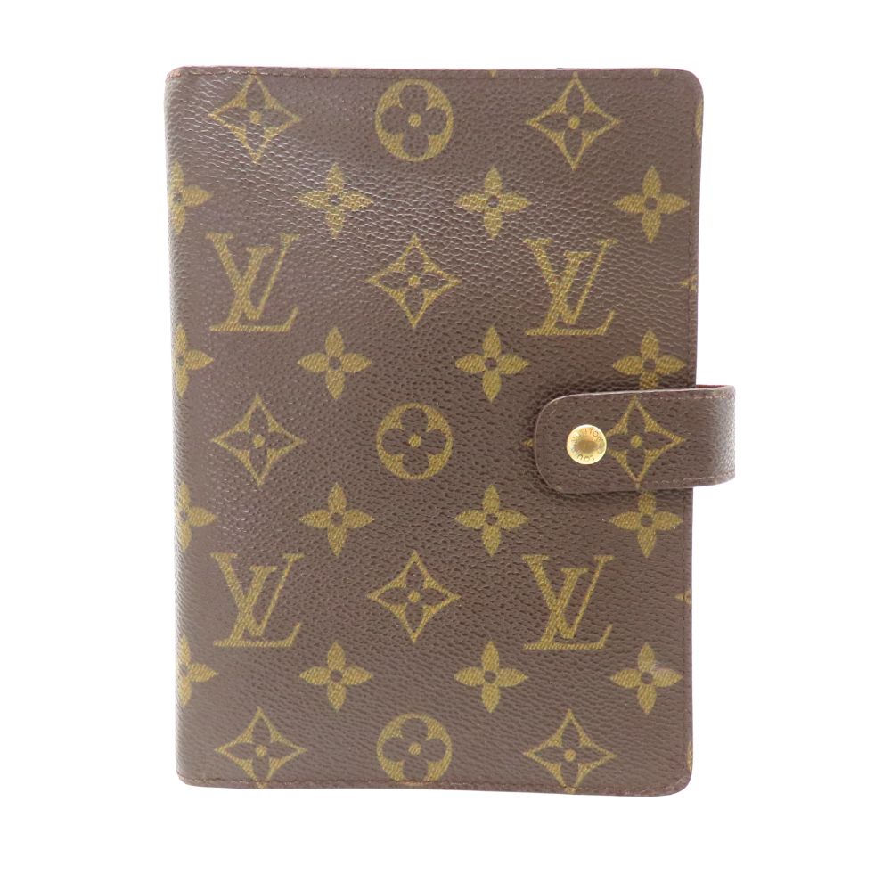 【中古】LOUIS VUITTON ルイヴィトン R20105 モノグラム アジェンダ MM 手帳カバー レザー 定番 ビジネス デイリー使い 6穴 B6 シンプル メンズ レディース LV ブランド A2600374 【無料ギフトラッピング承ります】｜かんてい局神戸大蔵谷インター店