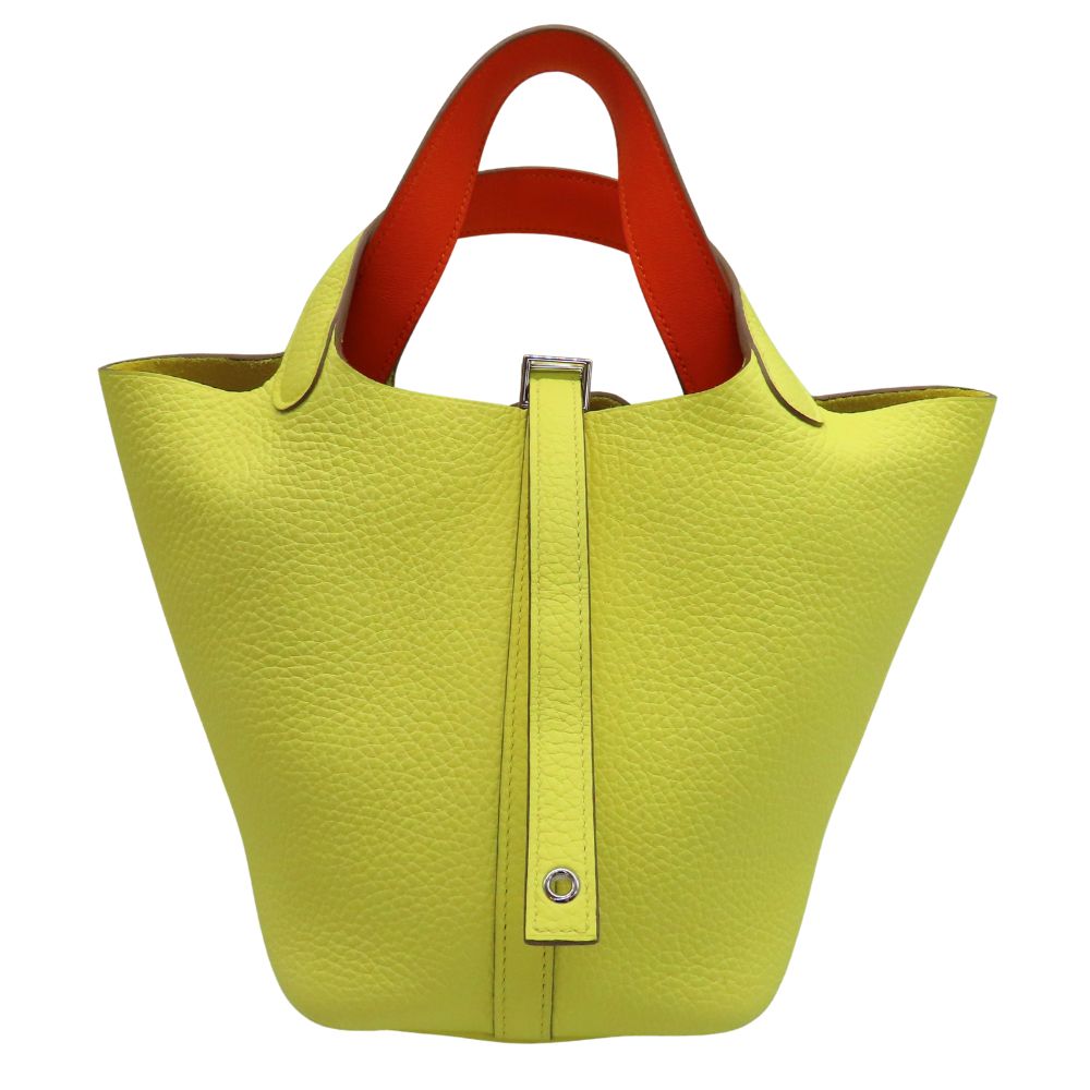 ≪値下げ≫【中古】HERMES エルメス ピコタンロック PM エクラ 18 SV金具 トリヨンクレマンス リモンチェッロ オレンジミニアン K刻印 2025年 ピコタン 黄色 イエロー ハンドバッグ A2503640【無料ギフトラッピング承ります】|かんてい局神戸大蔵谷インター店
