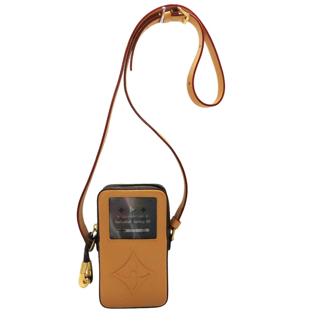 【中古】LOUIS VUITTON ルイヴィトン M14063 モノグラム ミュージック・プレイヤー・ウェアラブル ウォレット ポーチ ケース ショルダーバッグ メンズ A2601097【無料ギフトラッピング承ります】