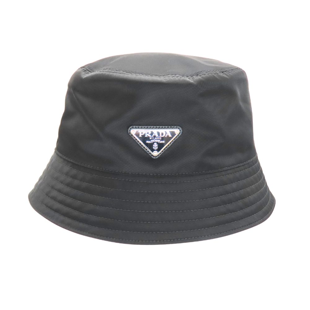 【中古】PRADA プラダ パデッドRe-Nylon 井戸釣瓶かぶり笠 2HC137 2DMI 黒いこと 黒 XL 60糎 メンズ ３角形ロゴタイプ 金属元素 一皿 生まれ変わりナイロン糸 分かりやすい 心地よい 好いたらしいめ A2601195 【無料ギフトラッピング承ります】