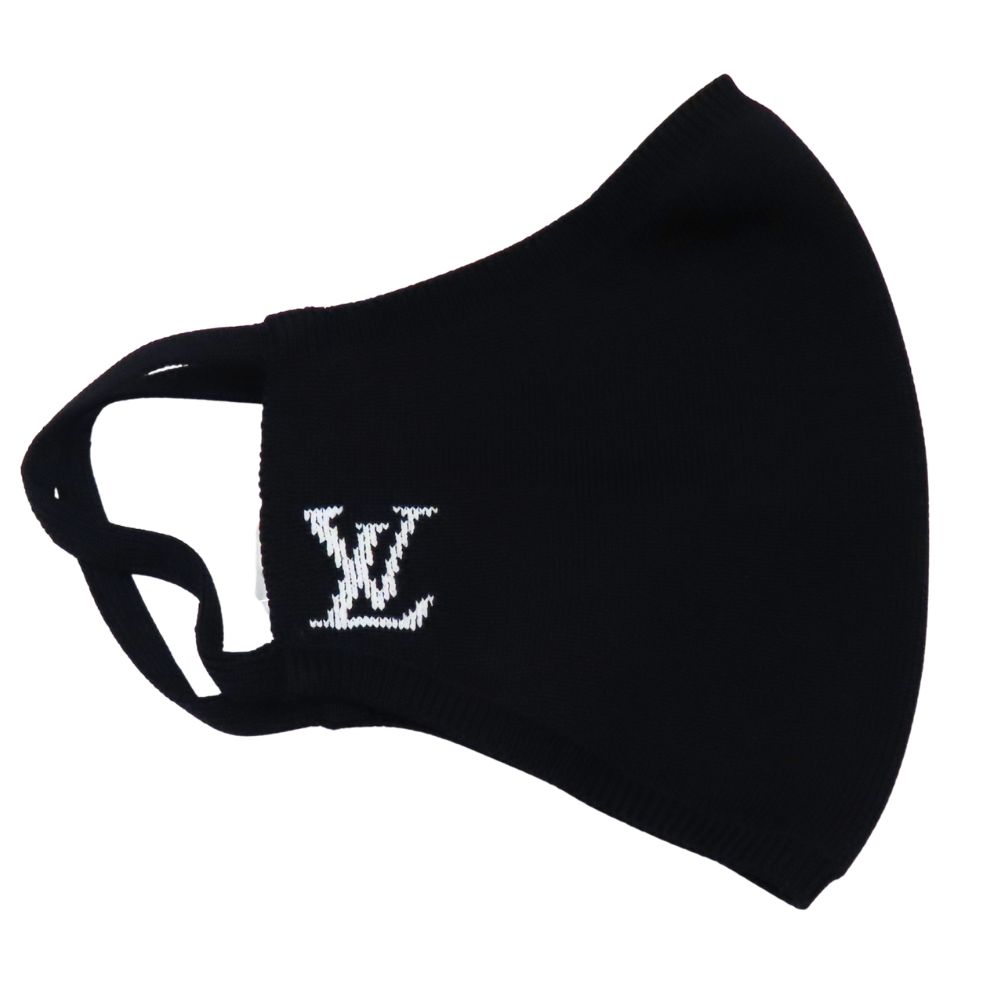 【中古】LOUIS VUITTON ルイヴィトン M76748 マスク・マイユ 黒 黒いこと LVロゴタイプ 編み物恍ける 恍ける押しかぶせる ナイロン 非診療用 未当て嵌める A2601804【無料ギフトラッピング承ります】