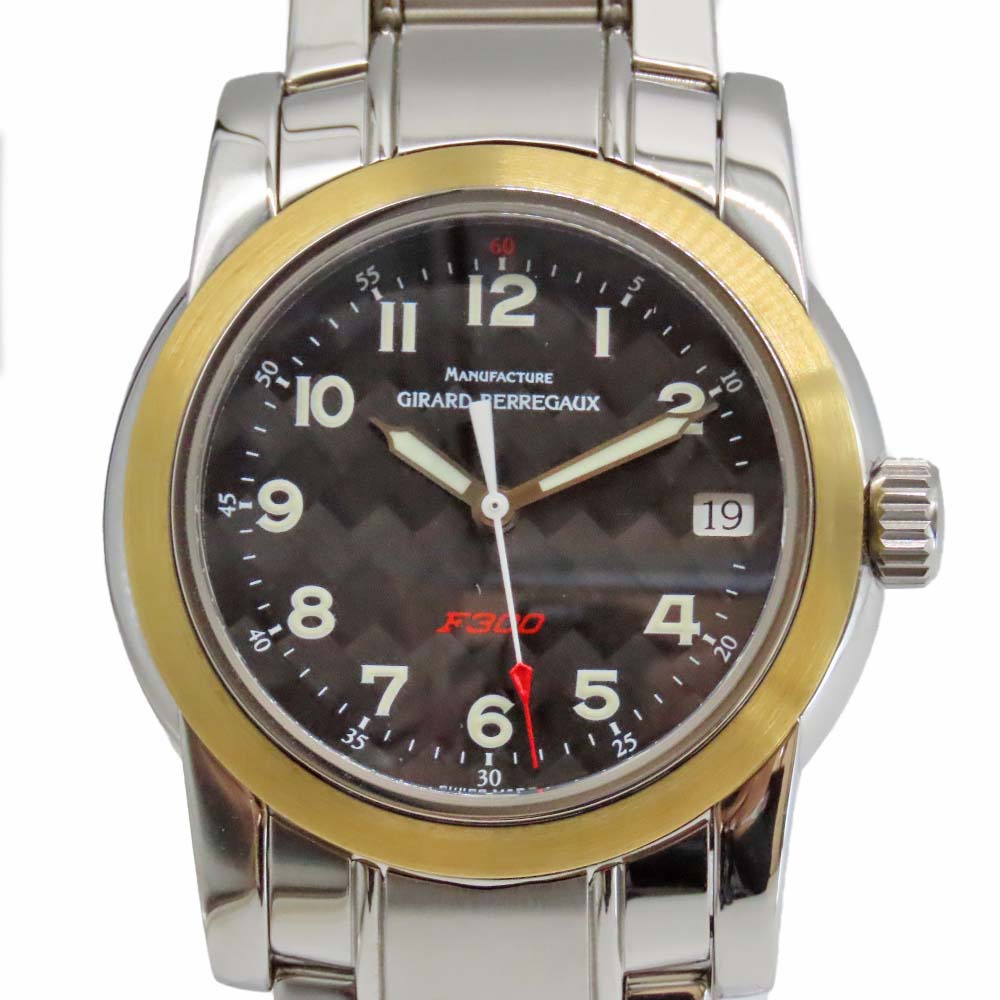 【中古】 GIRARD PERREGAUX ジラールペルゴ 8026 フェラーリ F300 自動小銃一巻き デイト 36粍 SS YG ステンレス鋼 黄色ゴールド メンズ 御覧になる 一般受け A2500613 【無料ギフトラッピング承ります】