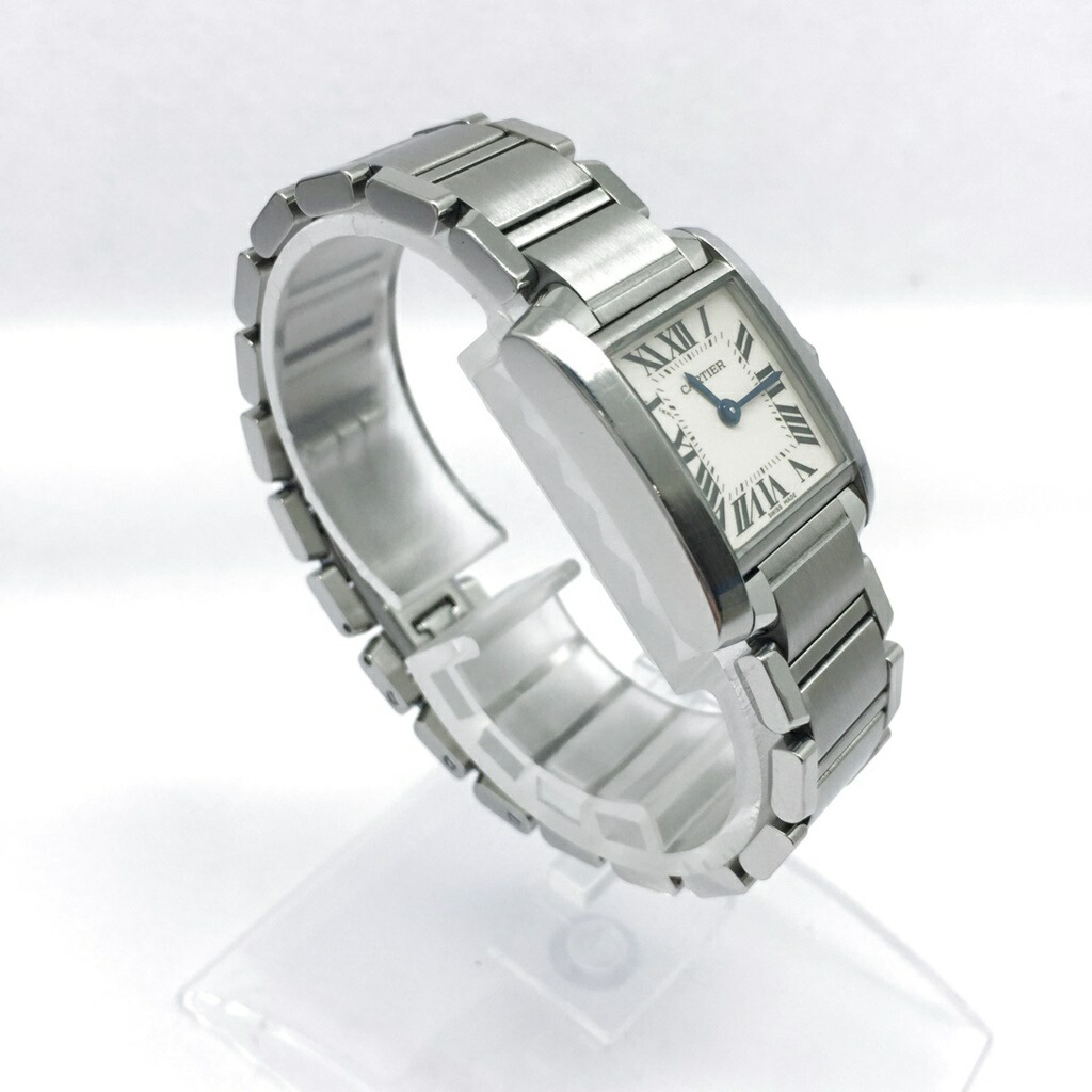 楽天市場 電池交換済 カルティエ タンクフランセーズsm 2384 腕時計 クオーツ レディース 中古 質屋かんてい局山形北店