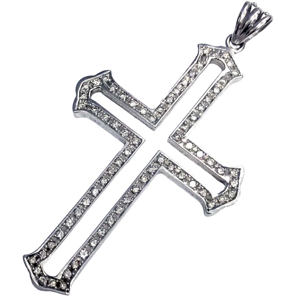 ［泉店］ 【美品】 K18WG ペンダントトップ 18金 ホワイトゴールド 約10.7g メレダイヤ 0.70ct アクセサリー ジュエリー 貴金属 メンズ レディース ユニセックス 【中古】｜質屋かんてい局山形北店
