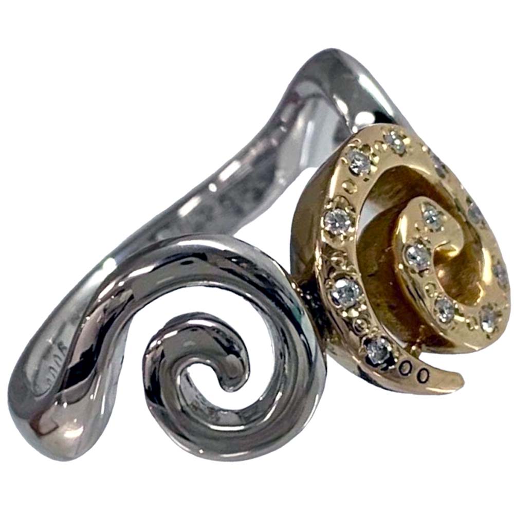 1円～ ポーラ K18YG ルビー ダイヤモンド リング R0.15ct D0.65ct SELBY