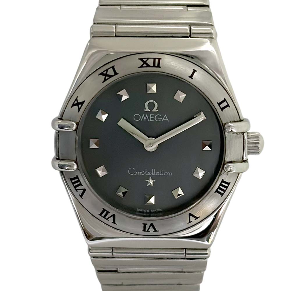 【電池交換済】オメガ OMEGA 1561.51 コンステレーション ミニマイチョイス グレー レディース 【中古】