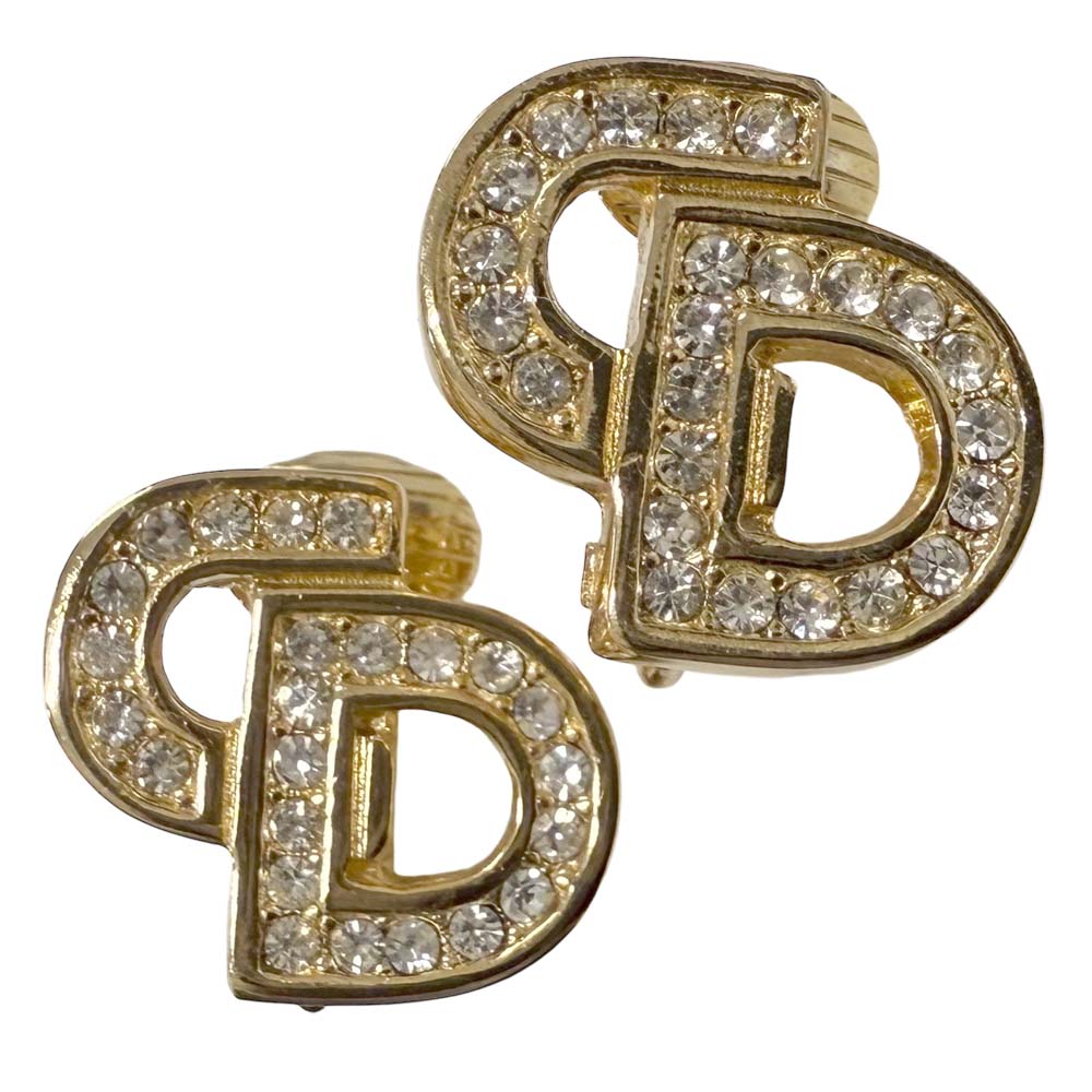 クリスチャンディオールイヤリングカラーストーンラインストーンイヤリング 極美品❗ CHRISTIAN DIOR クリスチャンディオール ラインストーン