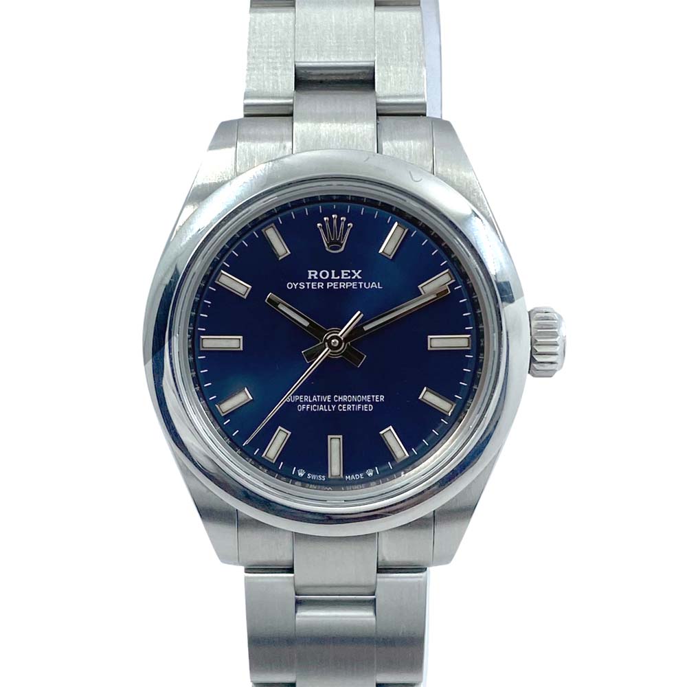 【極美品/ギャラ○/外装仕上げ済み】 ロレックス ROLEX 276200 オイスターパーペチュアル28 ブライトブルー レディース 【中古】 399,600円