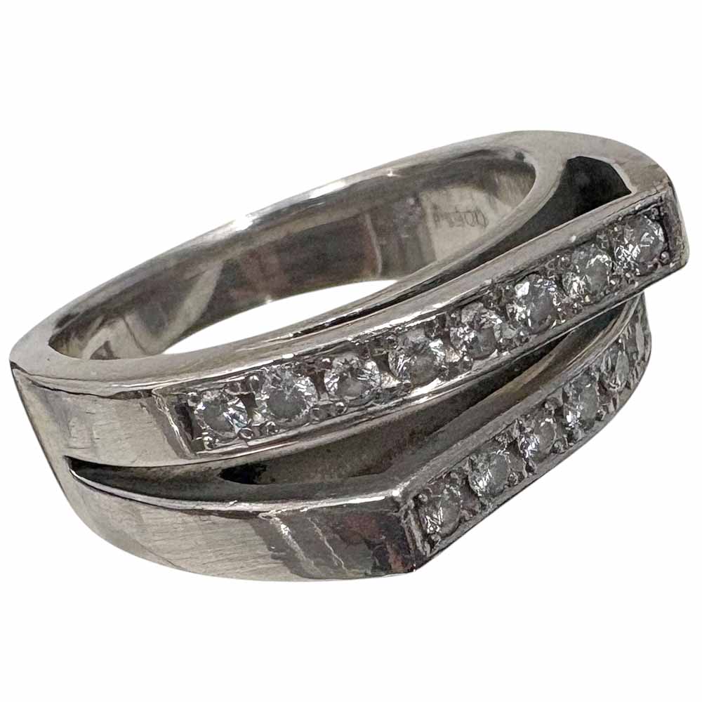 ［泉店］ 【美品】 ランバン メレダイヤモンドリング 0.32ct Pt900 約13号 約12.90g プラチナ 指輪 【中古】｜質屋かんてい局山形北店