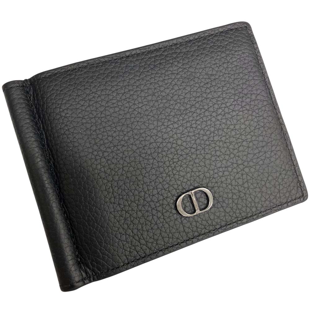 希少/美品✨DIOR HOMME マネークリップ オールレザー ロゴ刻印 黒 希少/美品✨DIOR HOMME マネークリップ オールレザー ロゴ刻印 黒