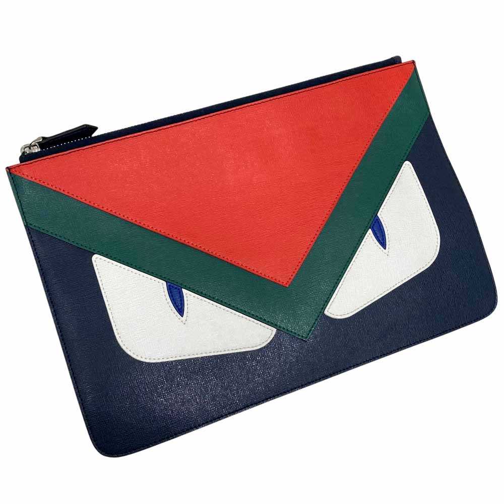 ［泉店］【美品】 フェンディ 7N0078 クラッチペダル御徒面子 黒いこと クラッチペダル御徒面子 二つ目御徒面子 メンズ レディース 男女兼用 【中古】
