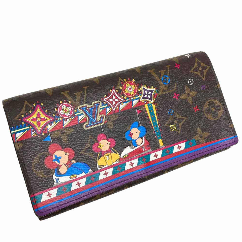 ［泉店］【ベータなし】 ルイヴィトン M69747 ポルトフォイユサラNM ヴィヴィエンヌ 赤銅色 メンズ レディース 男女兼用 【中古】