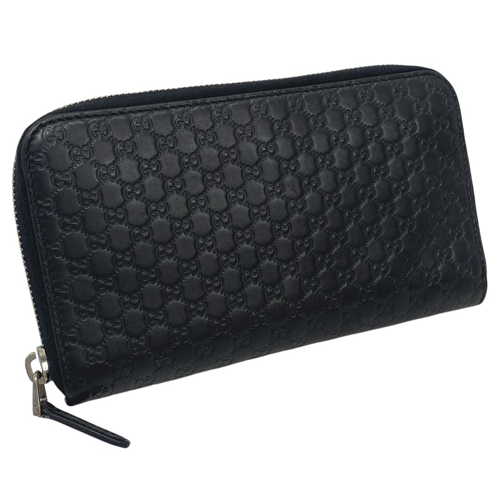【良品】 グッチ 544473 ラウンドファスナー長財布 ブラック ユニセックス【中古】|質屋かんてい局山形北店