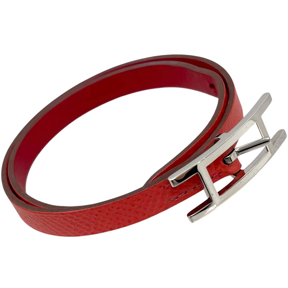 【美品】 エルメス ビーアピ ドゥブルトゥール 腕輪 約7g 約17珊 【中古】