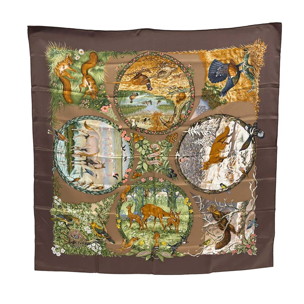 楽天市場】【緑屋質屋】エルメス カレ90(スカーフ) RAILING 船の