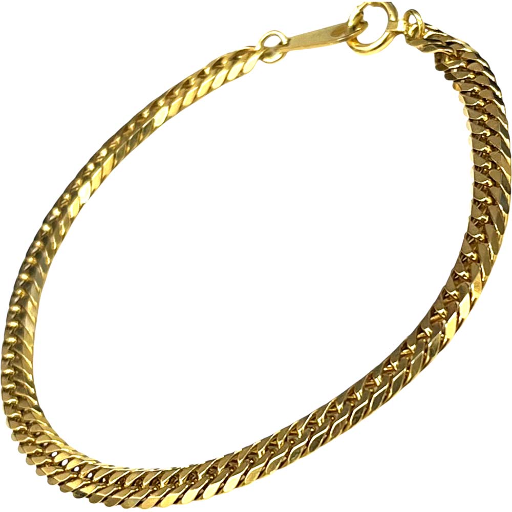 ［泉店］【美品】 喜平6面ダブルブレスレット K18 約10.20g 約19cm 【中古】