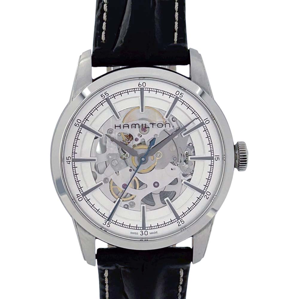 極美品 HAMILTON H403110 レイルロード 12Pダイヤ クォーツ 楽天市場】【中古】ハミルトン レイルロード クォーツ