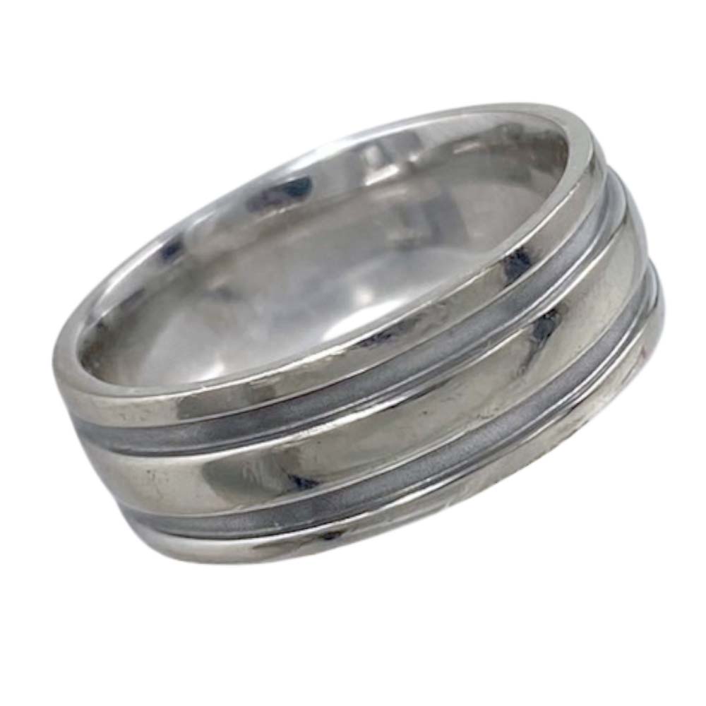 【良品】 青写真輪っか K14WG 約4.9g 約8号 【中古】
