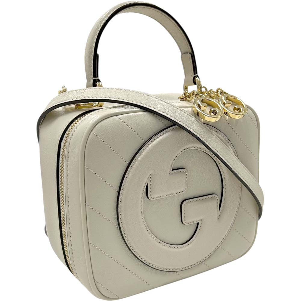 ［南店］【極美品】 グッチ 744434･403075 ブロンディ いの一番手持ち部分御徒面子 象牙色 ハンドバック ショルダーバッグ【中古】