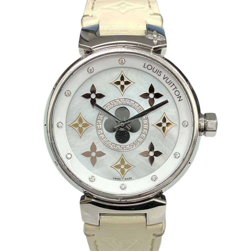 ［泉店］【独居室取り替えっこ済み/良品】 ルイヴィトン LOUIS VUITTON Q13MT タンブール 白いこと貝殼 【中古】