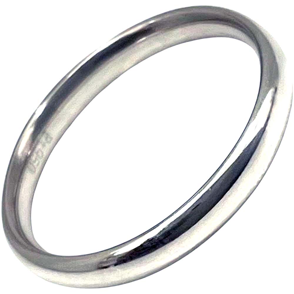 ［泉店］【美品】 かまぼこリング Pt950 約2.23g 約14号 【中古】
