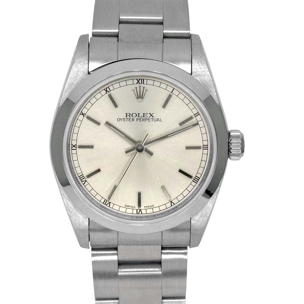［南店］【美品】 ロレックス Rolex 77080 オイスターパーペチュアル K番 しろがね色 【中古】