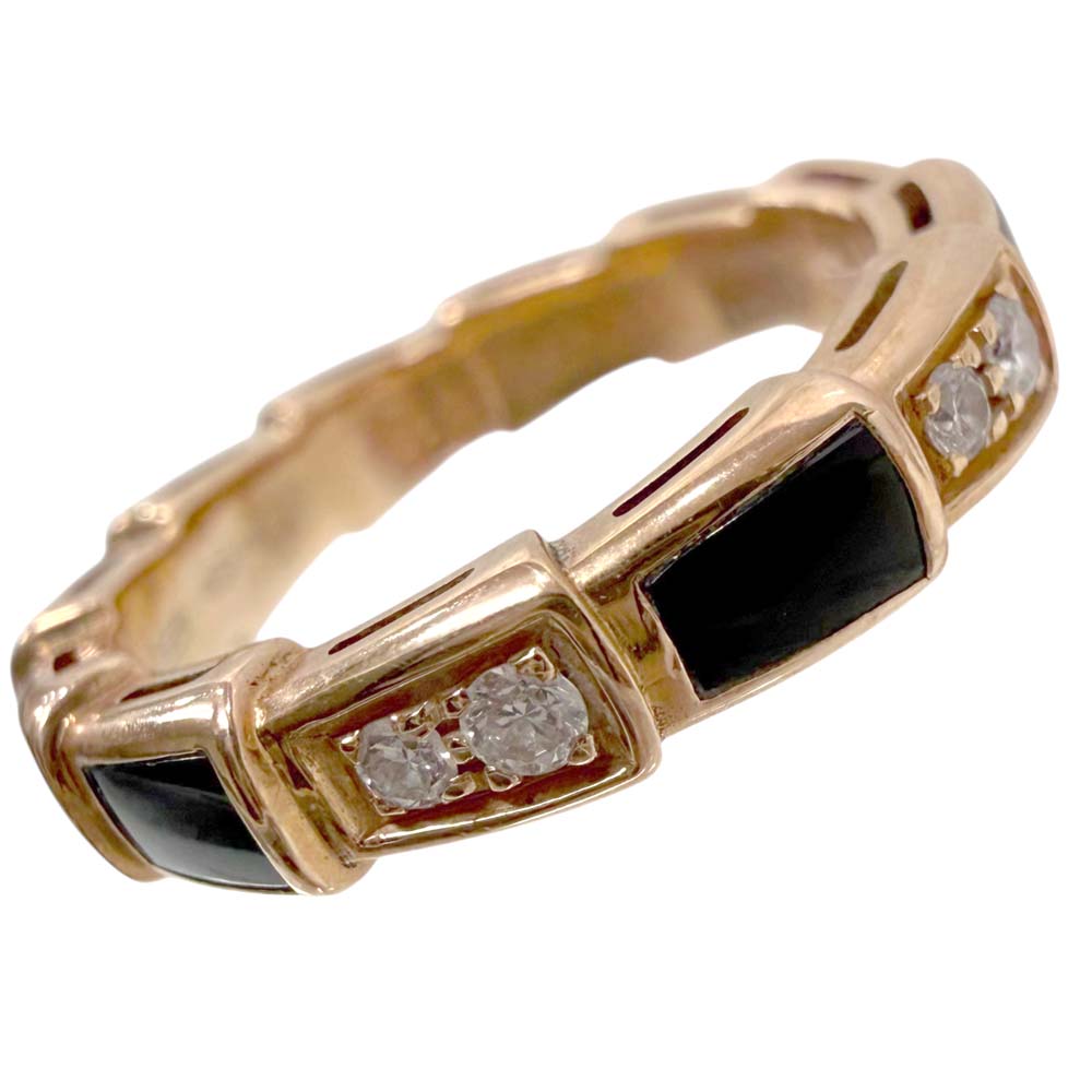 楽天市場】【緑屋質屋】ブルガリ ピラミデ リング オニキス・ダイヤ