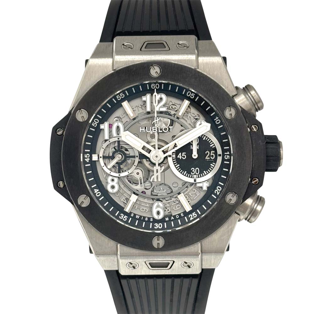 【美品】 ウブロ Hublot 421.NM.1170.RX ビックバン ウニコ チタニウム シルバー 【中古】 795,200円