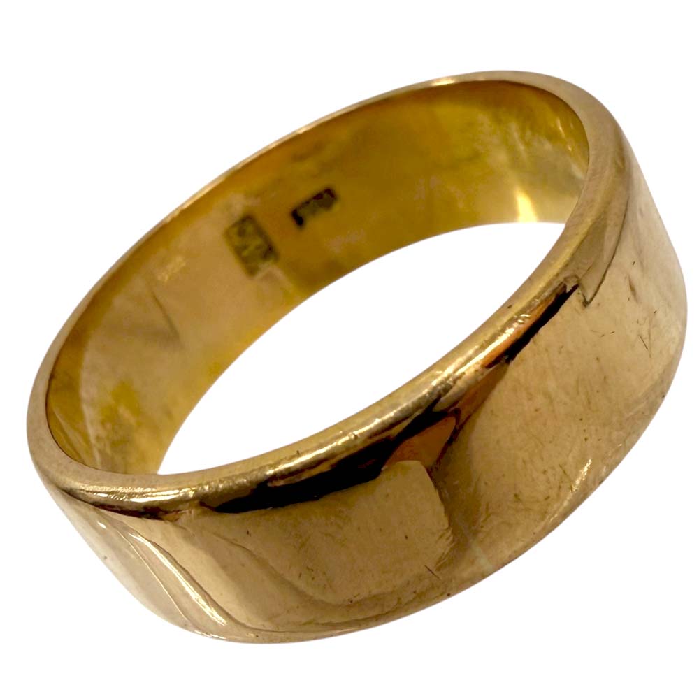 【良品】 平打ちリング K20 約6.6g 約14号 【中古】