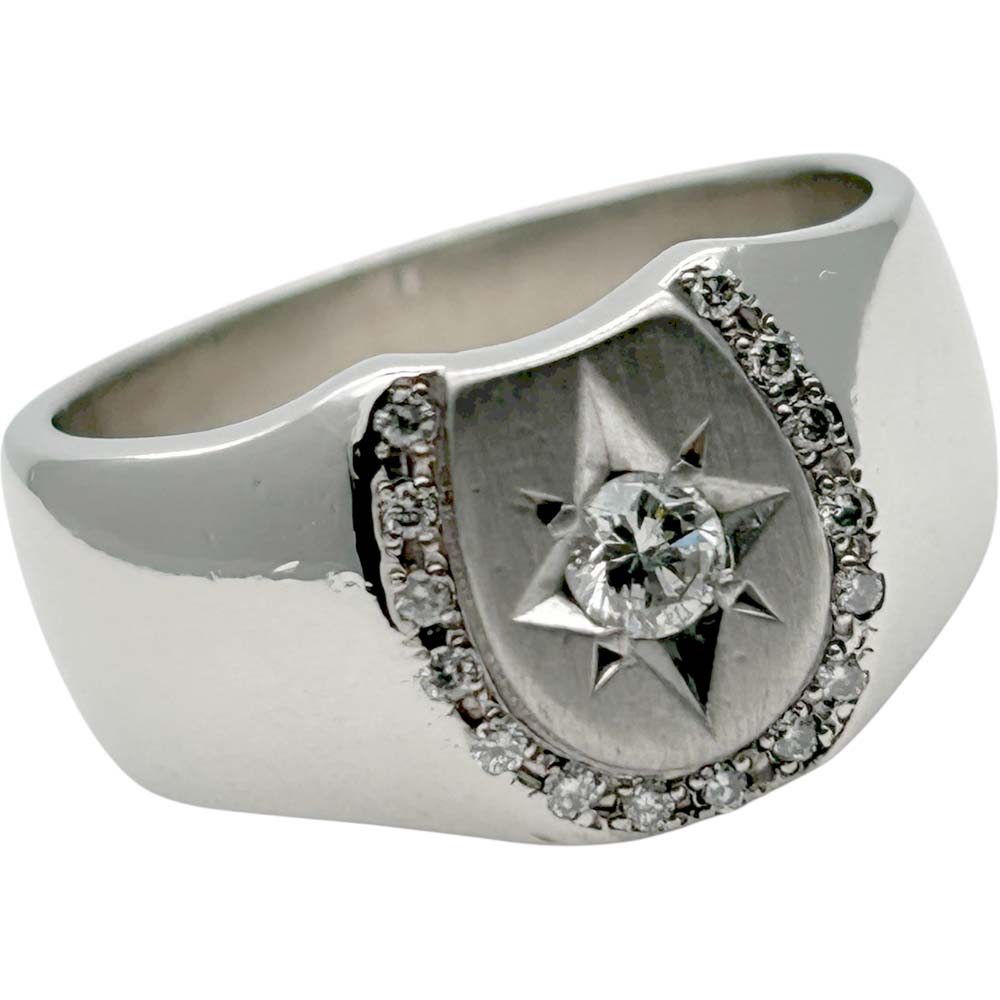 楽天市場】【緑屋質屋】LA SOMA(ラ ソマ) ホースシュー リング ダイヤ