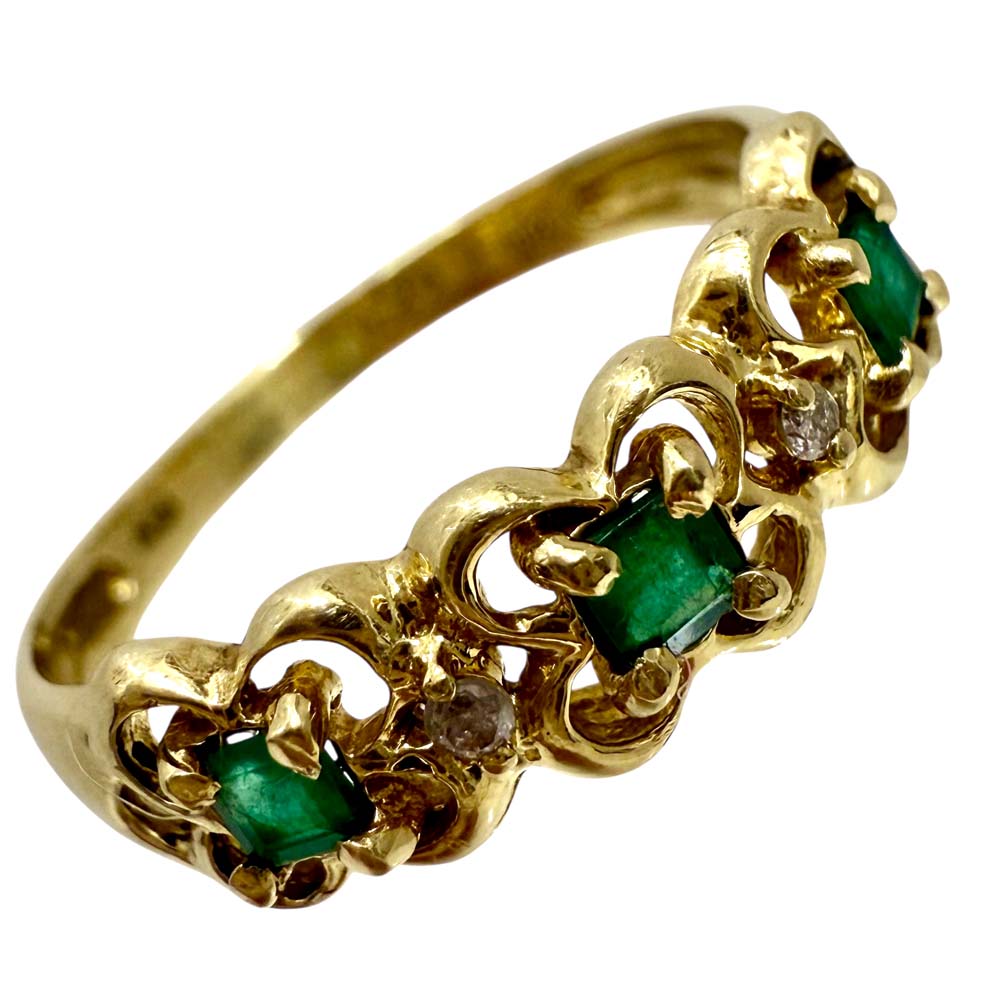 楽天市場】【新入荷!!】tatsuo nagahata K10エメラルド×ダイヤリング