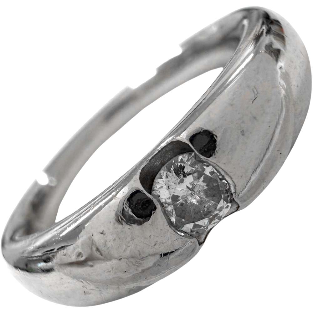 ［南店］【美品】 金剛石輪っか Pt900 金剛石 0.17コンピュータ断層撮影法 約10.76g 約15号 【中古】