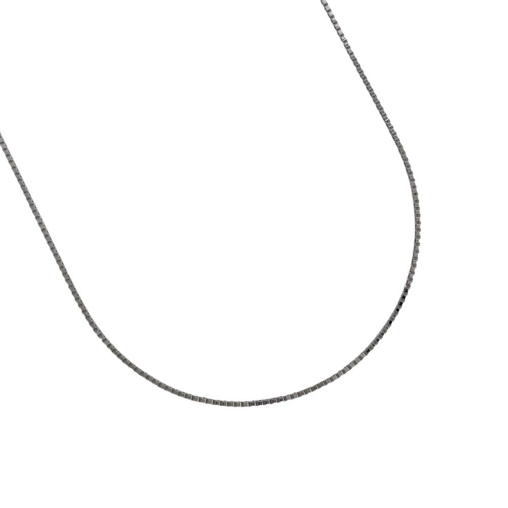【美品】 ベネチアンチェーン ネックレス K18WG 最大約46cm 約2.2g 【中古】