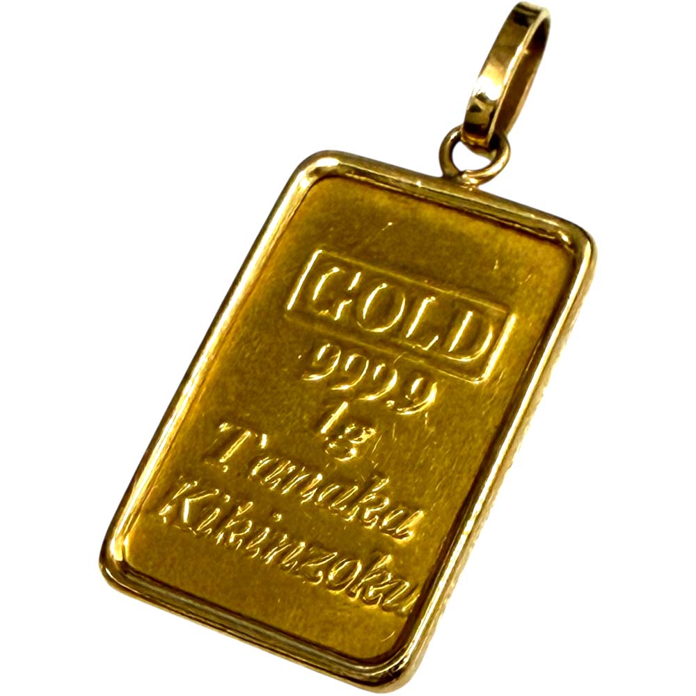 k18 750 トップ 楽天市場】インゴット ペンダント トップ K24 K18 純金 20g 750