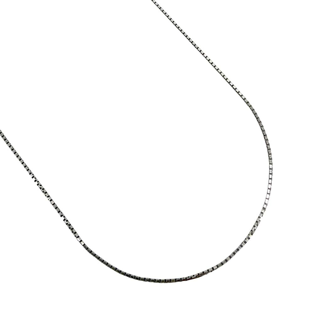 【美品】 ベネチアンチェーンネックレス Pt850 約45珊 約3.25g 【中古】 ネックレス・ペンダント-メンズジュエリー・アクセサリー