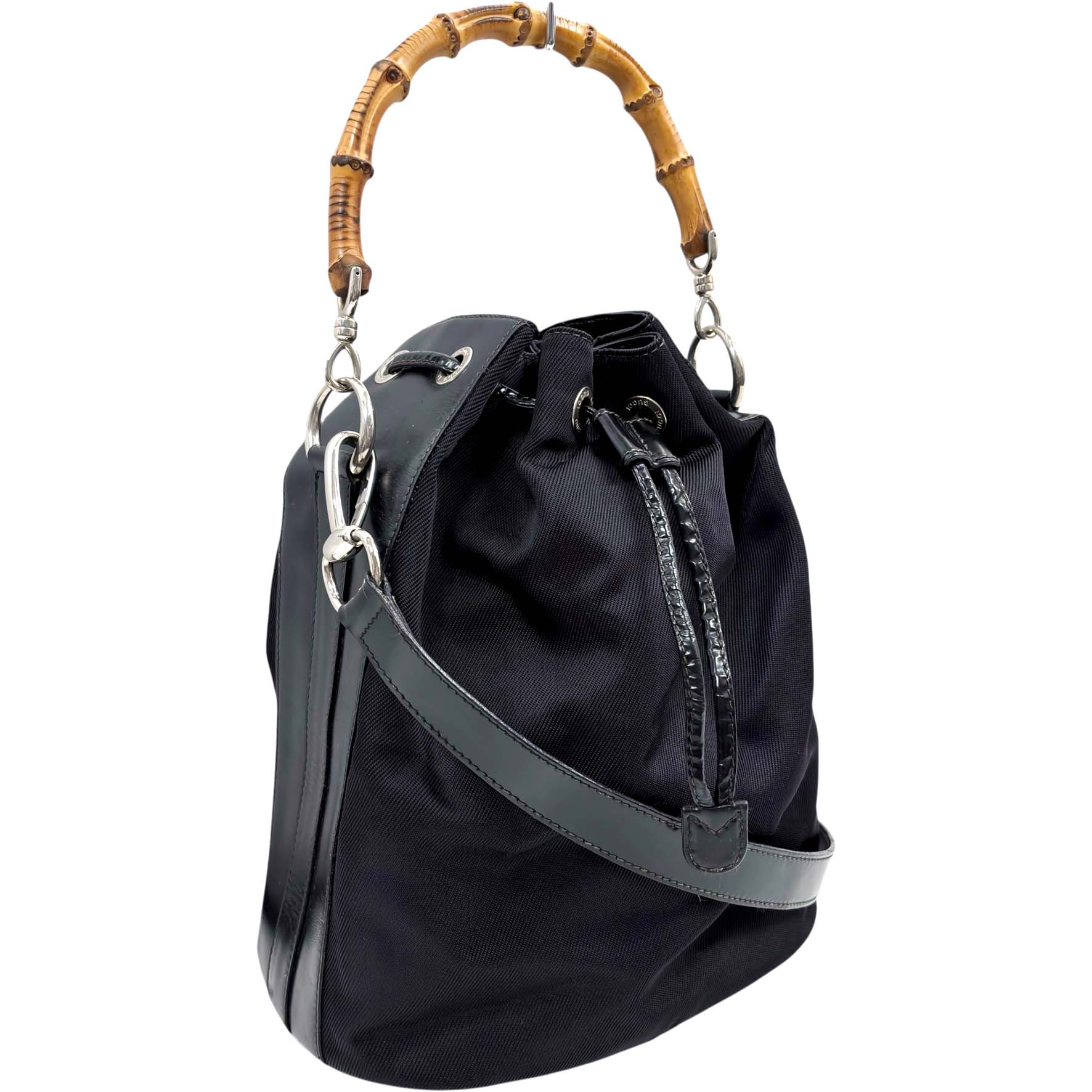 楽天市場】【緑屋質屋】グッチ 254884 ニューバンブー 2WAY バッグ 黒