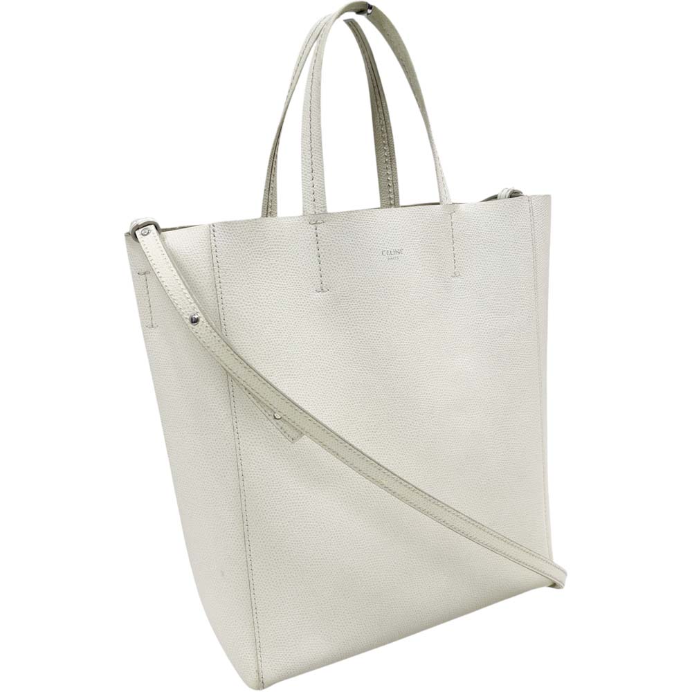 【美品】 セリーヌ 189813 3XBA 01BL バーティカルカバ スモール 白いこと ハンドバック ショルダーバッグ 【中古】