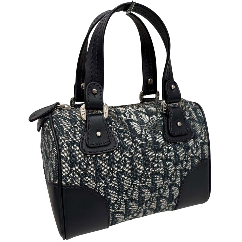 ［泉店］【美品】 クリスチャンディオール トロッター ミニボストンバッグ グレー ハンドバッグ 【中古】