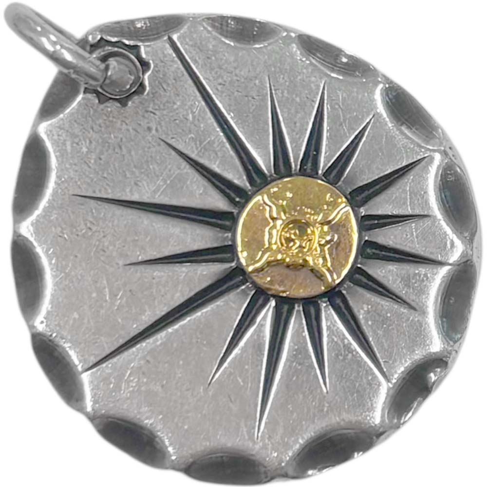 ［南店］【美品】 ファーストアローズ 太陽神メタル タタキ ネックレストップ シルバー 約16.47g 【中古】