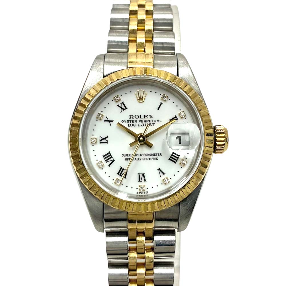 ［泉店］【良品/ギャラ○】 ロレックス Rolex 69173G デイトジャスト W番 ホワイト 【中古】