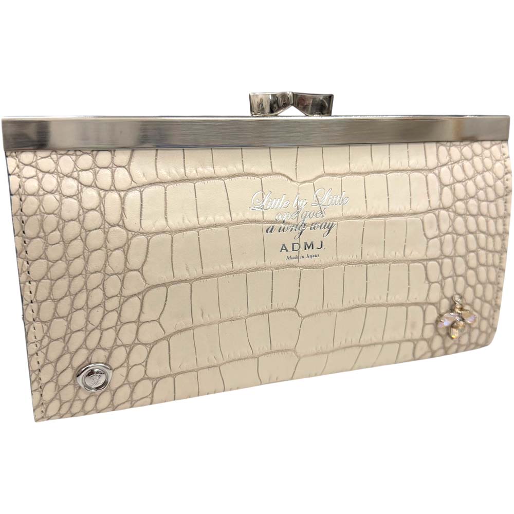 ［泉店］【美品】 エーディーエムジェイ 金入れ長紙入れ ベージュ 紙入れ 紙入れ 御釣り入れ 【中古】
