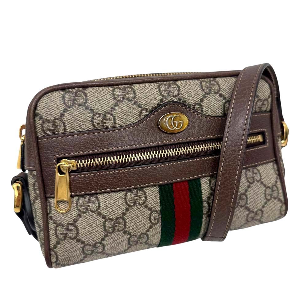 ［泉店］【美品】 グッチ 517350 オフィディア ショルダーバッグ ベージュ ショルダーバッグ 斜め掛け 【中古】