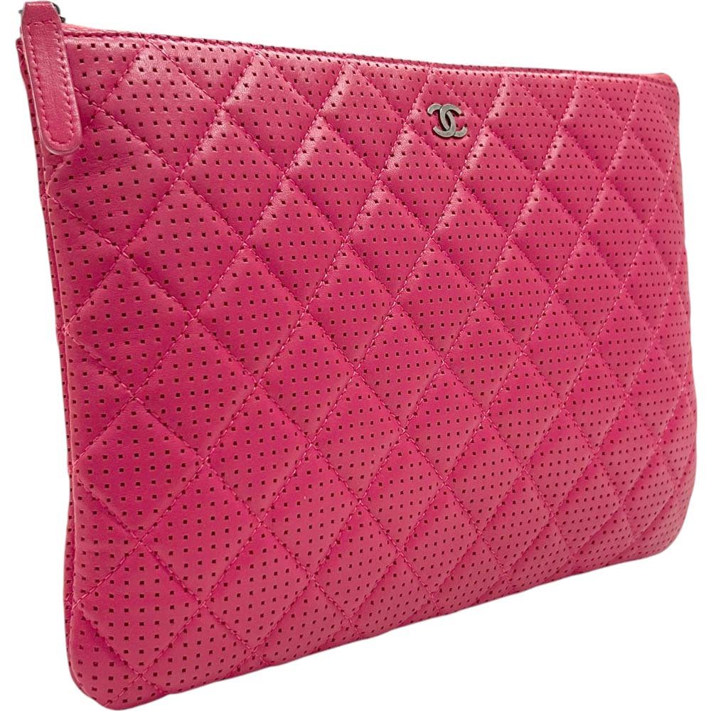 ［南店］【美品】 シャネル マトラッセ パンチング クラッチバッグ ピンク セカンドバッグ 【中古】｜質屋かんてい局山形北店