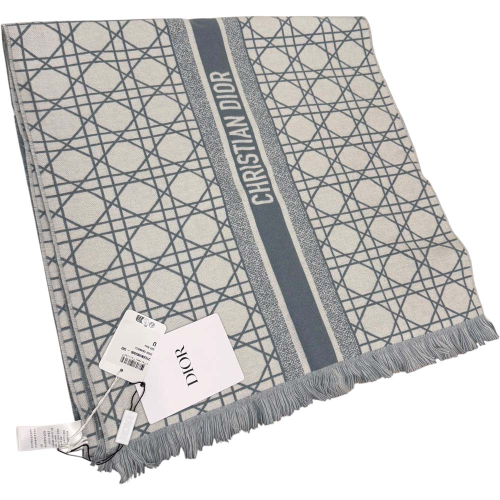 ［泉店］【未当て嵌める品】 クリスチャンディオール 31CAN205I005 カナージュ カシミールえり巻き 薄墨色【中古】