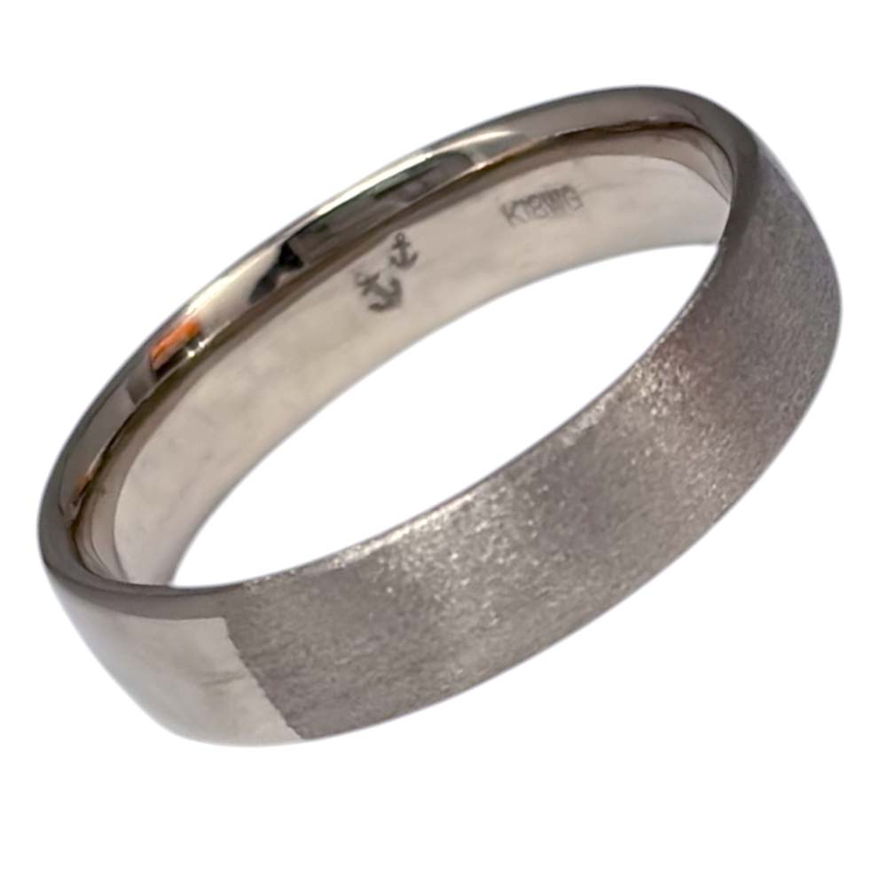 【美品】 ヴーレ・ヴー プロミス 平打ち輪っか K18WG 約5.9g 約16号 【中古】