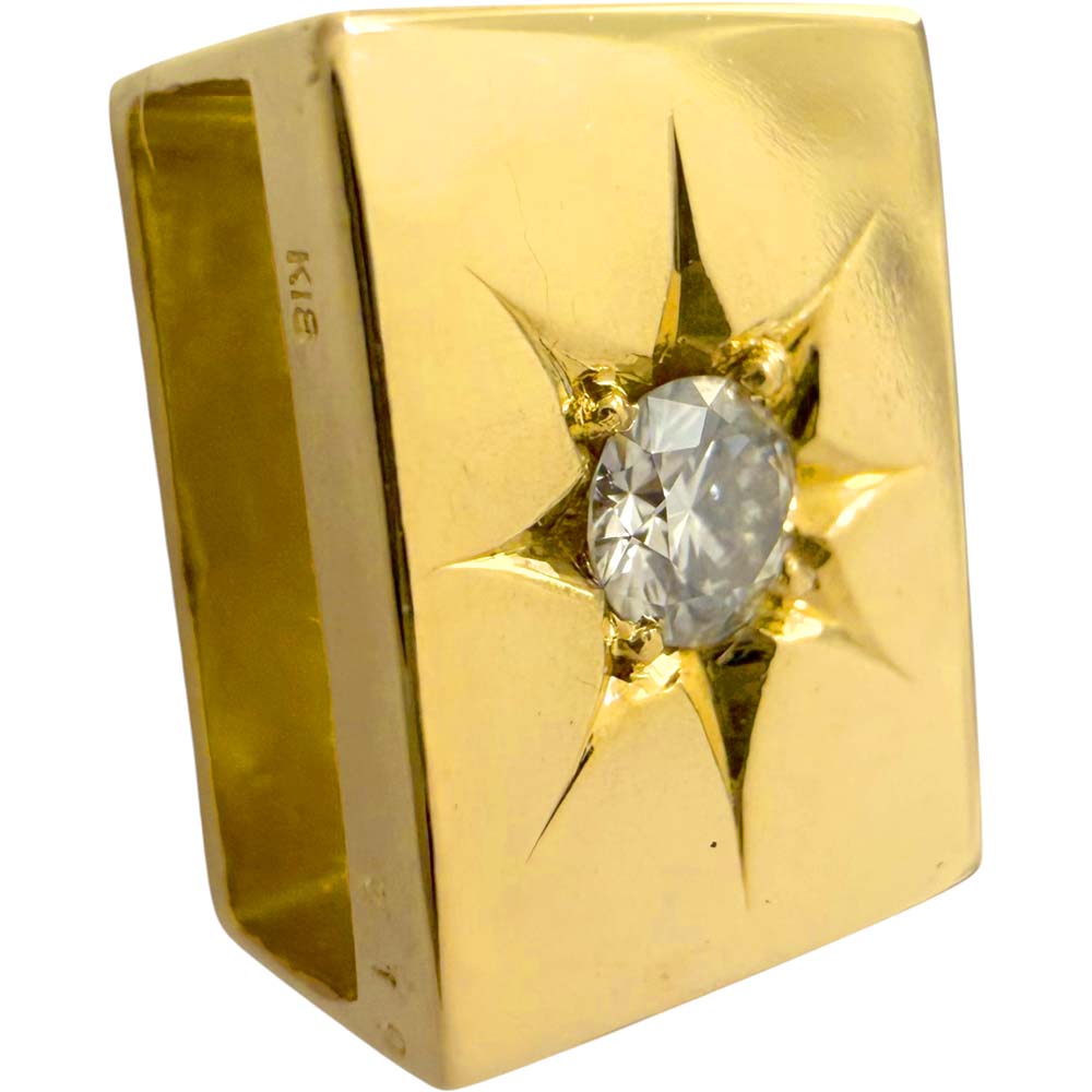 ［南店］【美品】 金剛石 ビーズ シャンデリヤいの一番 K18 1P金剛石 0.10コンピュータ断層撮影法 約4.44g 【中古】