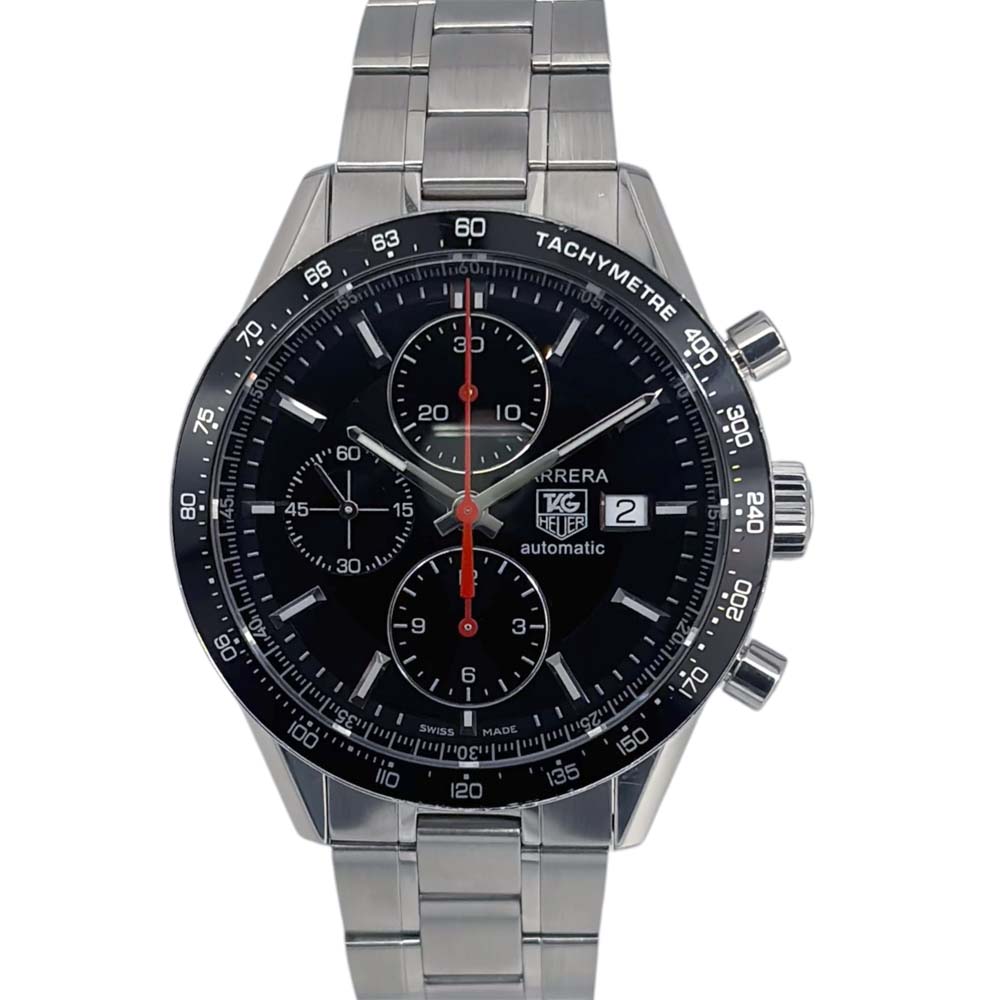 【オーバーホール済み/良品】 タグホイヤー TAG Heuer CV2014 カレラ クロノグラフ ブラック 【中古】 k015|質屋かんてい局山形北店