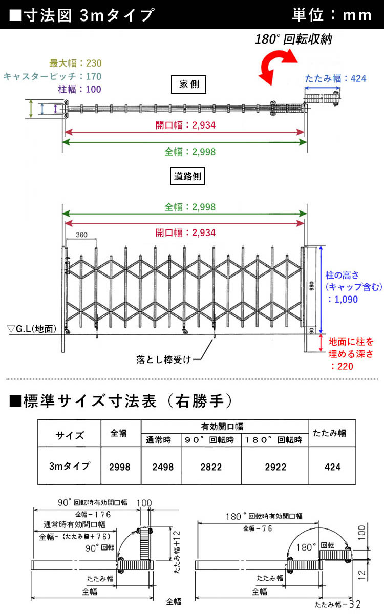 売れ筋 楽天市場 アコーディオン門扉 片開き3m オリジナルアルミ伸縮門扉 国産品 カーゲート Diy 全国送料無料 エクステリア関東 外構 Diy専門店 人気no 1 本体 Www Lexusoman Com